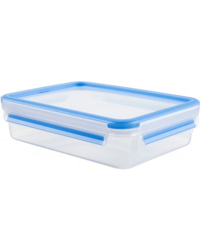 Кутия за храна Tefal - Clip & Close, K3021812, 800 ml, синя - 1
