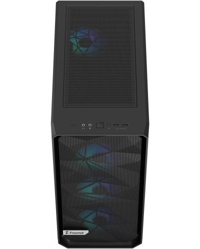 Кутия Fractal Design - Meshify 2 Compact Lite RGB, mid tower, черна/прозрачна - 3