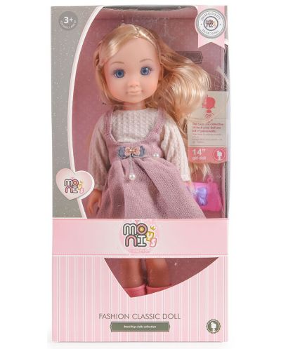 Кукла Moni Toys - С лилава рокля и дълга руса коса, 36 cm - 2