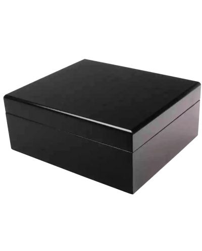 Кутия за пури (хумидор) WinJet - С пепелник, калъф и ножица, черна - 2