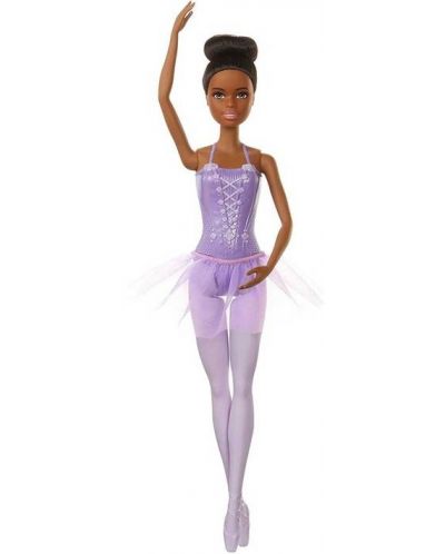 Кукла Mattel Barbie - Балерина, с черна коса и лилава рокля - 2