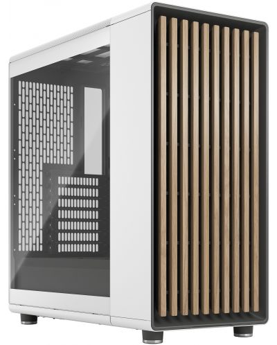 Кутия Fractal Design - North TG, mid tower, бяла/прозрачна - 1
