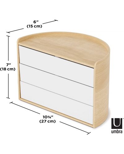 Кутия за бижута и аксесоари Umbra - Moona, бяла - 4