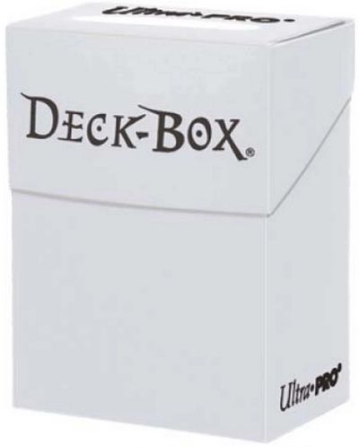 Кутия за карти Ultra Pro - Solid Color Deck Box, White (80+ бр.) - 1