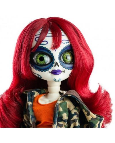 Кукла Paola Reina Catrinas - Мая, с червена коса и камуфлажно яке, 34 cm - 2