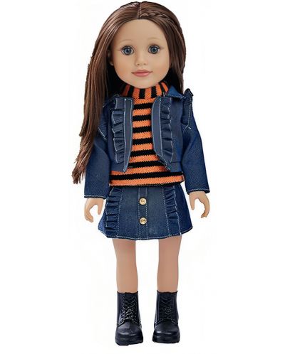 Кукла Ocie - Fashion Girl, с дънков тоалет, 46 cm - 1
