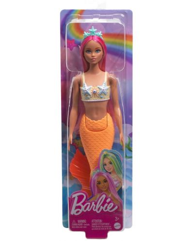 Кукла Barbie - Барби русалка с лилава коса и синя корона - 2
