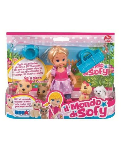 Кукла RS Toys - Софи, с 4 кученца и аксесоари - 1
