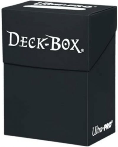Кутия за карти Ultra Pro - Solid Color Deck Box, Black (80+ бр.) - 1