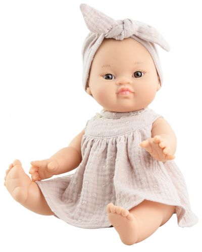 Кукла-бебе Paola Reina Los Gordis - Йохана, с рокля и тюрбан, 34 cm - 1