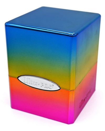 Кутия за карти Ultra Pro Hi-Gloss Satin Cube - Rainbow (100+ бр.) - 1