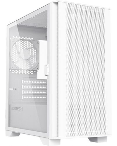 Кутия MONTECH - AIR 100 LITE, mini tower, бяла/прозрачна - 1