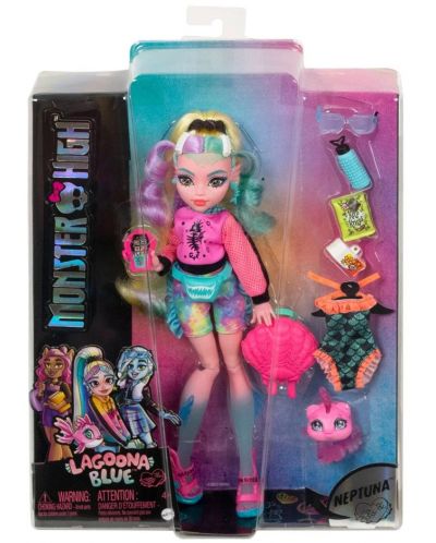Кукла Monster High - Лагуна Блу, с домашен любимец и аксесоари - 2