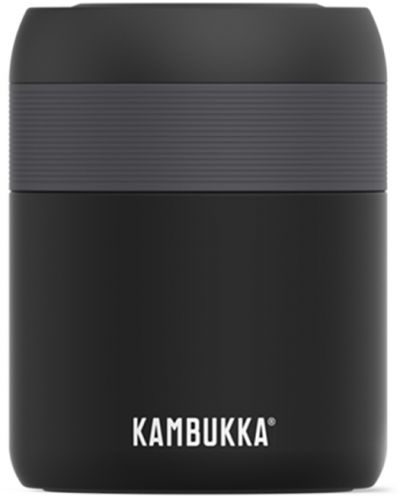 Кутия за храна и напитки Kambukka - Bora, 600 ml, черен мат - 1