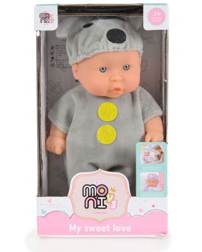 Кукла Moni Toys - Със сив костюм на мишле, 20 cm - 2