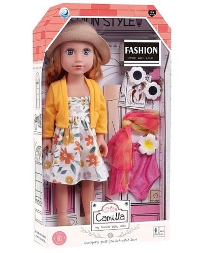 Кукла с дрехи и аксесоари Raya Toys - Camilla, 44 cm - 1