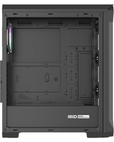 Кутия Genesis - Irid 505 V2 ARGB, mid tower, черна/прозрачна - 7