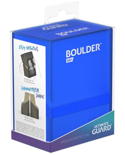 Кутия за карти Ultimate Guard Boulder Deck Case - Standard Size, синя (60 бр.) - 5