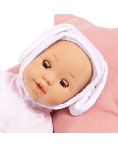 Кукла със звуци Bayer - Anna Baby, светлорозово зайче, 38 cm - 4