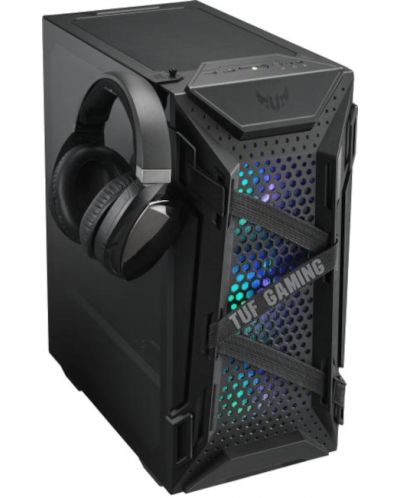 Кутия ASUS - TUF Gaming GT301, mid tower, черна/прозрачна - 2