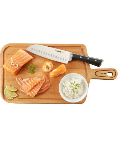 Кухненски нож Tefal - Ice Force Santoku, 18 cm, черен - 7