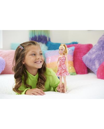 Кукла Barbie Fashionista - С рокля на цветя - 5