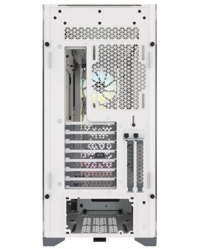 Кутия Corsair - iCUE 5000X RGB, mid tower, бяла/прозрачна - 4