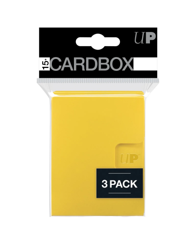 Кутия за карти Ultra Pro - Card Box 3-pack, Yellow (15+ бр.)  - 1