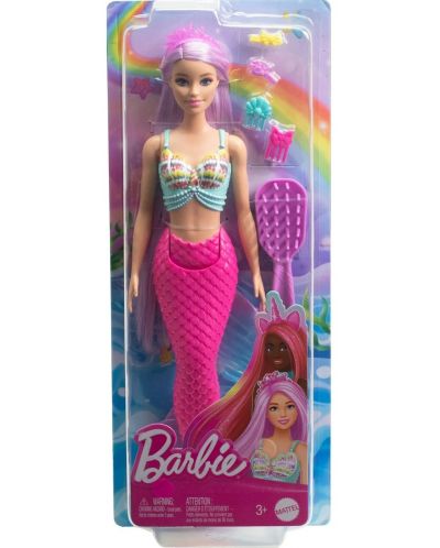 Кукла Barbie - Русалка с лилава коса и аксесоари - 2