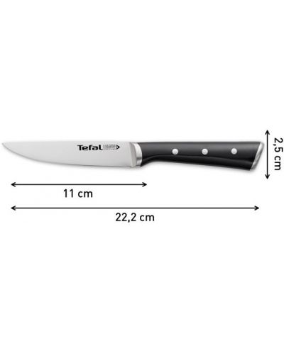 Кухненски нож Tefal - Ingenio Ice Force, K2320914, 11 cm, черен - 3