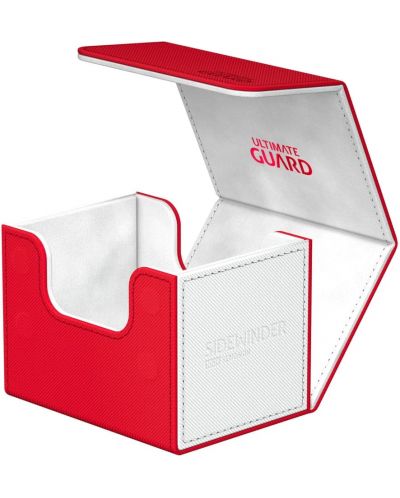 Кутия за карти Ultimate Guard Sidewinder XenoSkin SYNERGY Red/White (100+ бр.) - 2