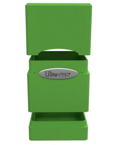 Кутия за карти Ultra Pro Satin Tower - Lime Green (100+ бр.) - 3