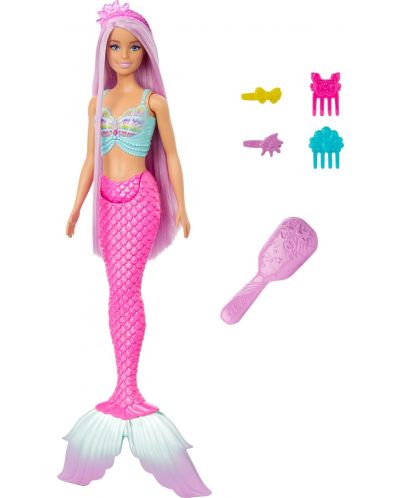 Кукла Barbie - Русалка с лилава коса и аксесоари - 1
