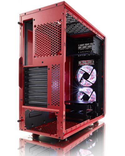 Кутия Fractal Design - Focus G, mid tower, черна/червена/прозрачна - 4