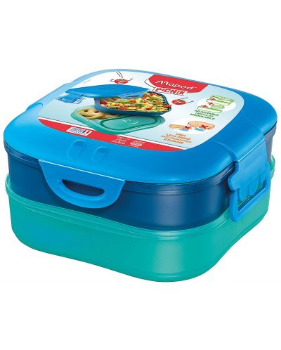 Кутия за храна Maped Concept Kids - Синя, 1400 ml - 1