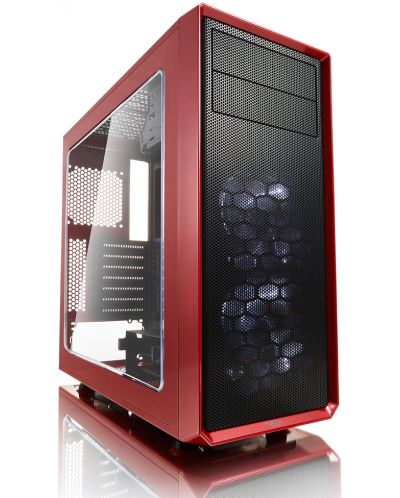 Кутия Fractal Design - Focus G, mid tower, черна/червена/прозрачна - 1