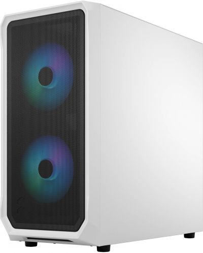 Кутия Fractal Design - Focus 2 RGB, mid tower, бяла/прозрачна - 4