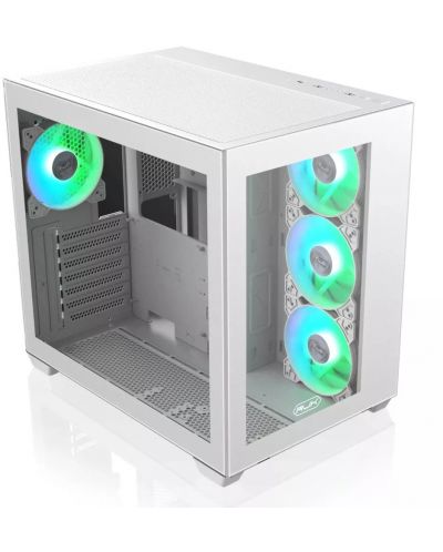 Кутия Raijintek - PAEAN C7 Black, mid tower, бяла/прозрачна - 3