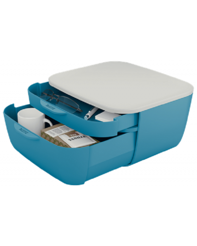 Кутия Leitz Cosy – 2 чекмеджета, синя - 2