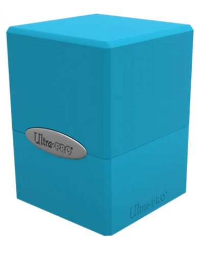 Кутия за карти Ultra Pro Satin Cube - Sky Blue (100+ бр.) - 1