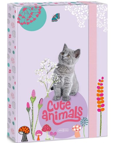 Кутия с ластик Ars Una Cute Animals - A4, Kitten - 1