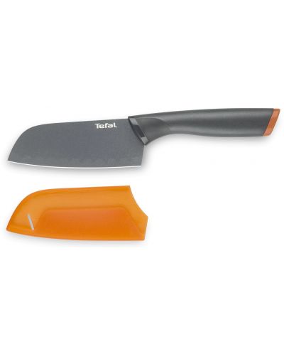 Кухненски нож Tefal - Fresh Kitchen Santoku, K2320614, 12 cm, сив/оранжев - 3