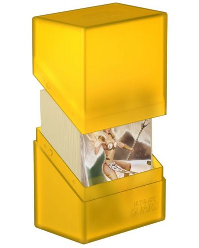 Кутия за карти Ultimate Guard Boulder Deck Case - Standard Size, жълта (60 бр.) - 3