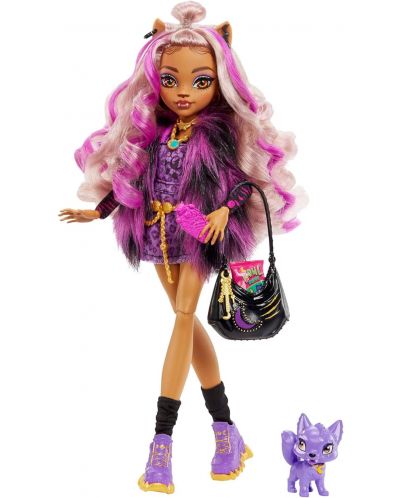 Кукла Monster High - Клодийн, с домашен любимец и аксесоари - 1