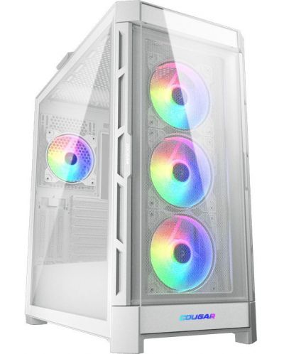 Кутия COUGAR - Duoface Pro RGB, mid tower, бяла/прозрачна - 3