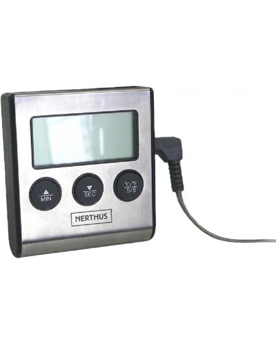 Кухненски цифров термометър Nerthus - С таймер и сонда - 1