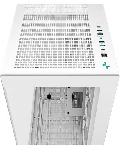 Кутия DeepCool - CH780 WH Dual-Chamber, full tower, бяла/прозрачна - 8