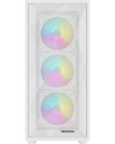 Кутия Genesis  - DIAXID 605 RGB, mid tower, бяла/прозрачна - 6