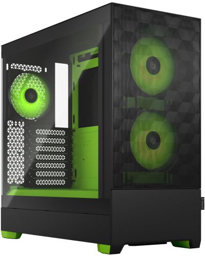 Кутия Fractal Design - Pop Air RGB, mid tower, зелена/черна/прозрачна - 1