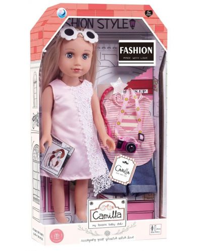 Кукла Raya Toys - Camilla, с дрехи и аксесоари, 44 cm - 1